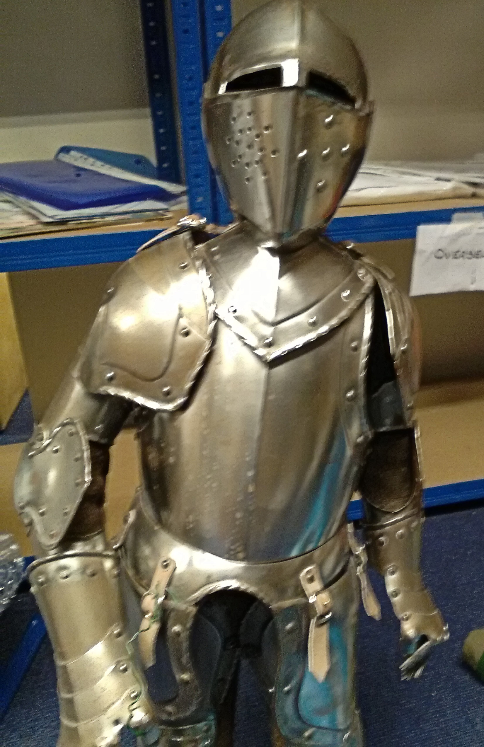 Unique rare Miniature suit of Armour a model used to make full sized pieces for the movie Henry VIII - Image 2 of 4