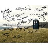 Dr Who 16x12 multi signed photo signed by 18 stars from the iconic BBC SCI Fi series includes Philip