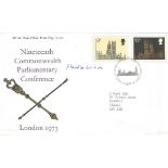 Prime Minister Harold Wilson signed 1973 Parliamentary Conference FDC, neat typed address. Comes