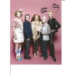 June Whitfield Joanna Lumley & Jane Horrocks triple signed Absolutely Fabulous. Good Condition.