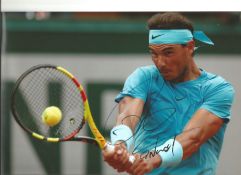 Tennis Rafael Nadal signed 10x8 inch colour photo. Good Condition. All signed pieces come with a
