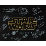 Star Wars 16x12 multi signed colour photo signed by 13 stars from the epic saga includes Trevor