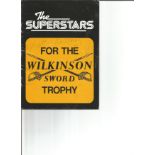 James Hunt and others multiple signed 1976 TV Superstars programme. Signed on front by David Vine