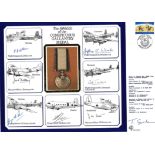 Rare Dambuster Flt Sgt Bill Townsend CGM DFM signed A4 sized Award of the Conspicuous Gallantry