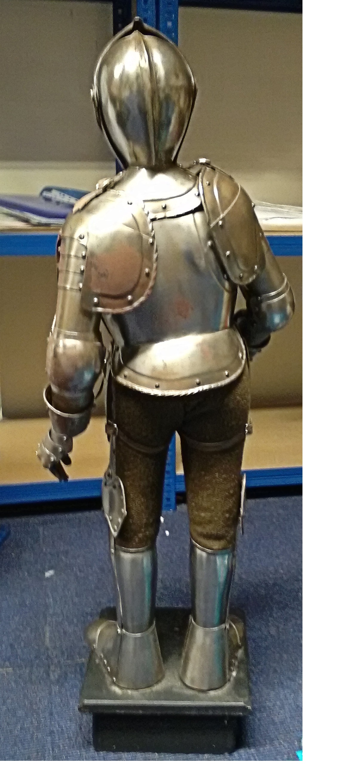 Unique rare Miniature suit of Armour a model used to make full sized pieces for the movie Henry VIII - Image 4 of 4