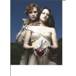 Robert Pattinson and Kristen Stewart TV hit show Twilight double signed 10 x 8 inch colour photo.