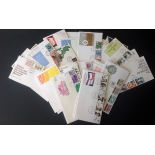 GB FDC collection. 55 in total. Mostly prior to 1971 and full sets. Most not addressed. Good
