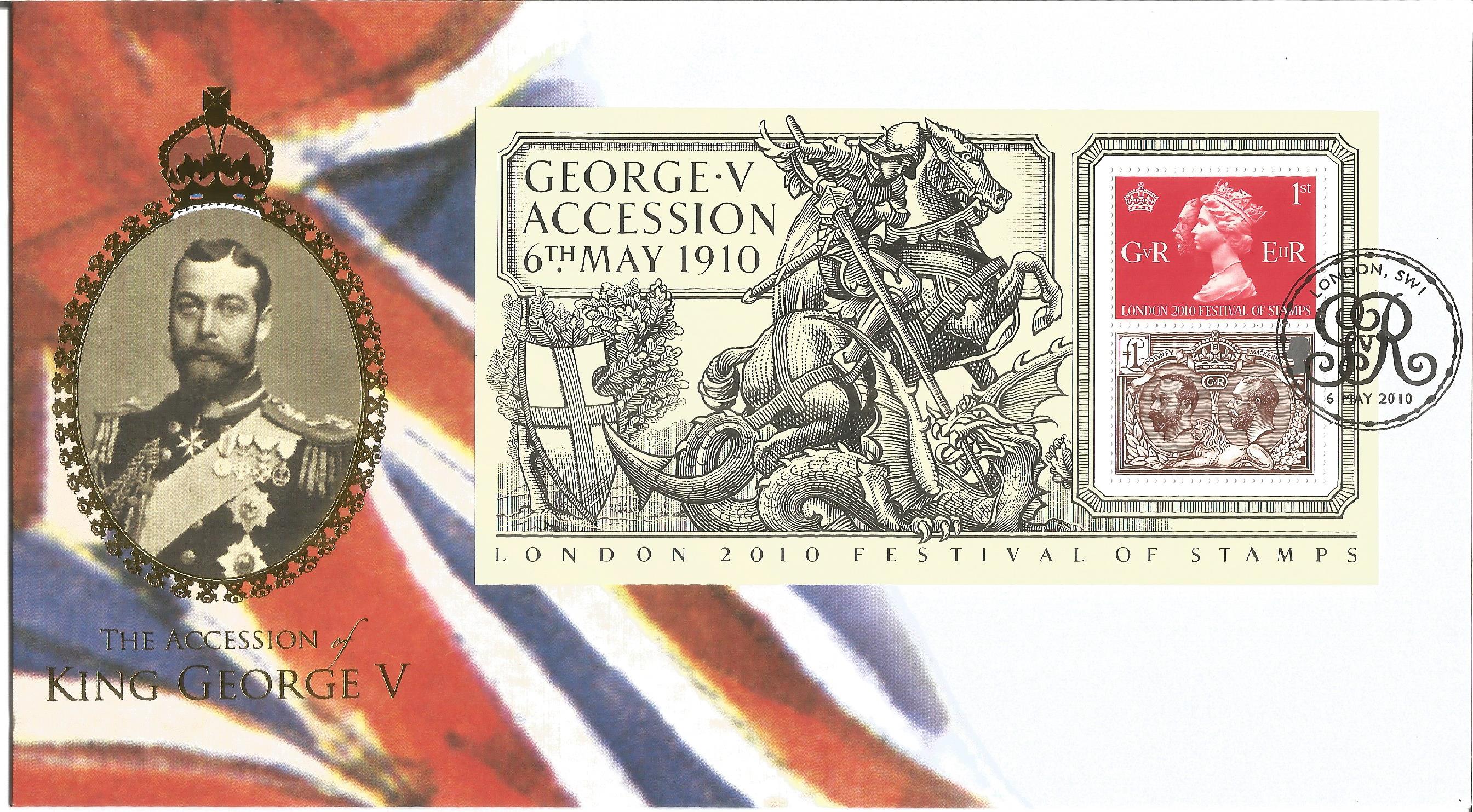 The Accession of George V 3rd June 1865 - 20 January 1936 unsigned Internetstamps official FDC