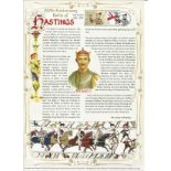 950th Anniversary Battle of Hastings 14th October 1066 - 2016 unsigned A G Bradbury Commemorative