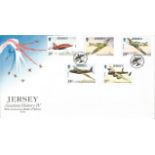 Jersey Aviation History IV 50th Anniversary Battle of Britain unsigned FDC. Date stamp Jersey 4th