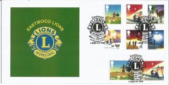 Lions International Eastwood Lions unsigned FDC. Date stamp Eastwood Lions International Leigh-on-