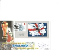 Ray Wilson 2002 World Cup M, Sheet Wembley. Signed cover FDC. Good Condition. All signed pieces come