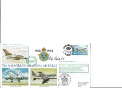Bill Reid V. C. 1995 RAF(75) 30c. Port Stanley Falk. Signed cover FDC. Good Condition. All signed