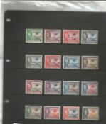 Gambia mint stamp collection on album page. 31 stamps. 1953 EII SG171, 185, 1938 GVI SG 150, 161.