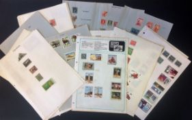 South American stamp collection on 23 loose album pages. Includes Argentina, Brazil, Chile, Cuba.