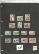 Tristan da Cunha stamp collection. 26 stamps. 1954 EII SG14, 27 and 1954 EII SG14, 25. Cat value £