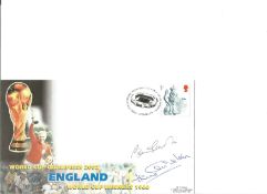 Bobby , Jack Charlton 2002 1st. Crowned Lion Wembley, Harper. Signed cover FDC. Good Condition.
