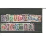 Montserrat mint stamp collection. 15 stamps. 1953 EII. SG 136A-149A. Cat value £100. Good Condition.