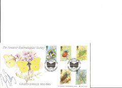 David Bellamy 1985 Insects Bradbury LFDC40. Signed cover FDC. Good Condition. All signed pieces come