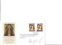William Whitelaw 1986 R. Wedding add to WW H. of Lords. Signed cover FDC. Good Condition. All signed