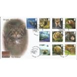 British Mammals The Wildcat unsigned Internetstamps official FDC. Date stamp Scottish Wildcat