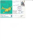 Leonard Cheshire, Bob Bateson, Air Com. Chisholm + 2 1974 MAM 4 Mosquito Air Museum Hatfield. Signed