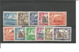 Aden mint stamp collection. 11 stamps. 1951 GVI. SG36, 46. Cat value £91. Good Condition. We combine