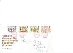 Tom Courtney , John Alderton 1981 Folklore National Postal Museum. Signed cover FDC. Good Condition.
