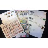 Glory folder. Notable items are USA mint set (unmtd), Wildlife 1987, Face $11, Mint stamps from