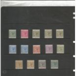 Gibraltar mint stamp collection on album page. 28 stamps. 1938 GVI SG121, 131, 1889 VR SG22, 33. Cat