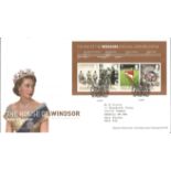 The House of Windsor and Saxe-Coburg-Gotha Kings and Queens unsigned FDC. Post mark Windsor