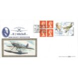 R. J. Mitchell Aircraft Designer Centenary unsigned Benham official FDC BLCS107b. Date stamp 16th