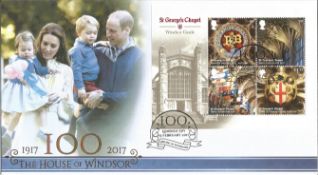 The House of Windsor 100 years 1917 - 2017 unsigned Internetstamps official FDC cover No BC553M.