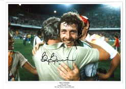 Gerry Armstrong and Billy Bingham Northern Ireland Signed 16 x 12 inch football photo. Good