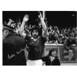 Bob Latchford Everton Signed 16 x 12 inch football photo. Good Condition. All signed pieces come