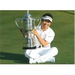 Yang Yong-eun 16x12 inch golf colour photo. Good Condition. All signed pieces come with a