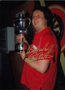 Eric Bristow Darts Signed 16 x 12 inch darts photo. Good Condition. All signed pieces come with a