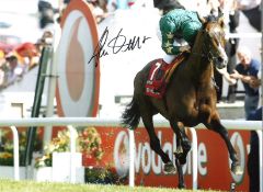 Frankie Dettori Signed 10 x 8 inch horse racing photo. Good Condition. All signed pieces come with a