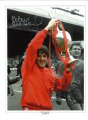 Peter Beardsley Collage Liverpool Signed 16 x 12 inch football photo. Good Condition. All signed