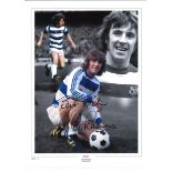 Stan Bowles Collage QPR Signed 16 x 12 inch football photo. Good Condition. All signed pieces come