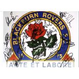 Blackburn Rovers 16 x 12 colour football photo signed by the 2011 squad. Good Condition. All