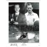 Tom Finney Preston Signed 16 x 12 inch football photo. Good Condition. All signed pieces come with a