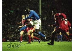 Kevin Campbell Everton Signed 16 x 12 inch football photo. Good Condition. All signed pieces come