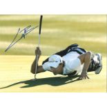 Camilo Villegas Signed 16 x 12 inch golf photo. Good Condition. All signed pieces come with a