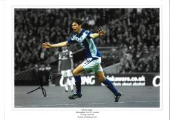 Nikola Zigic Wembley collage Birmingham Signed 16 x 12 inch football photo. Good Condition. All
