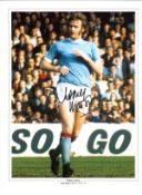 Rodney Marsh Manchester City Signed 16 x 12 inch football photo. Good Condition. All signed pieces