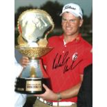 Robert Karlsson Signed 16 x 12inch golf photo. Good Condition. All signed pieces come with a