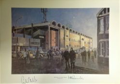 Mike Summerbee and Colin Bell print Manchester City Signed 16 x 12 inch football photo. Good
