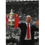 Rafael Benítez Liverpool Signed 16 x 12 inch football photo. Good Condition. All signed pieces