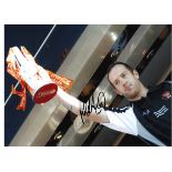 Blackpool Charlie Adam Blackpool Signed 16 x 12 inch football photo. Good Condition. All signed